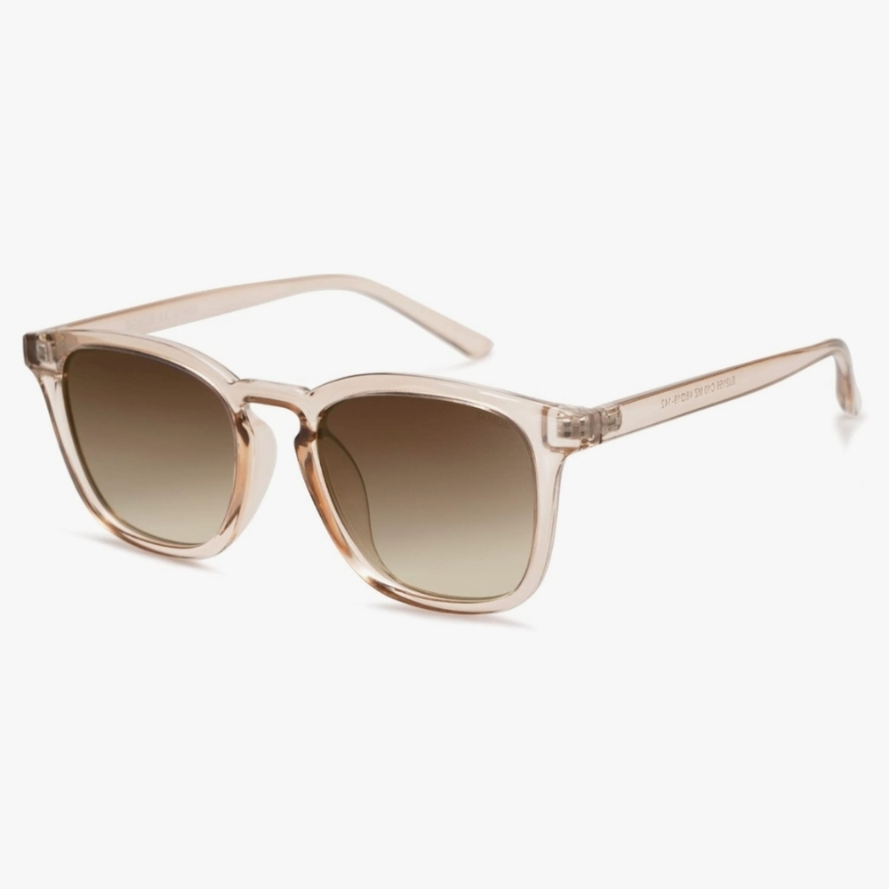 Polarized Sunglasses Unisex Classic Vintage Style Shades SJ2155, Clear/Brown